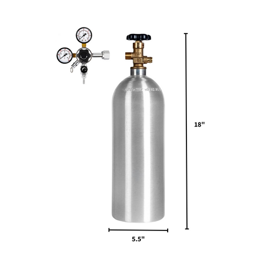 5 lb CO2 Tank with Pressure Regulating Valve